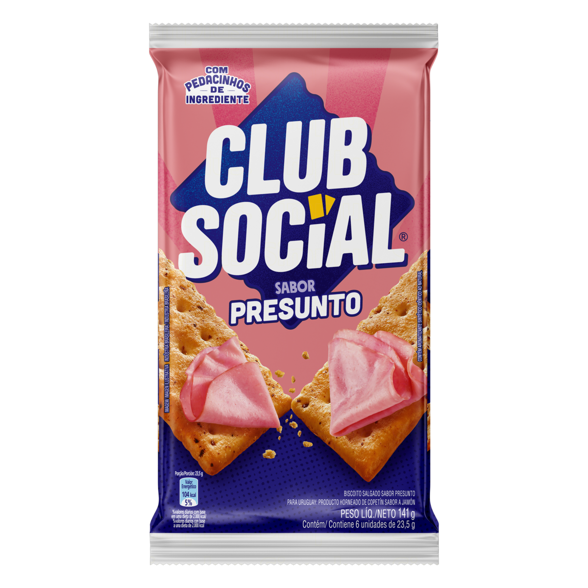 BISCOITO  CLUB SOCIAL PRESUNTO 141GR