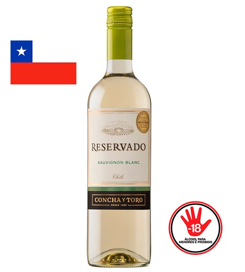 Vinho Chileno Branco Seco Concha Y Toro Reservado Sauvignon Blanc 750ml