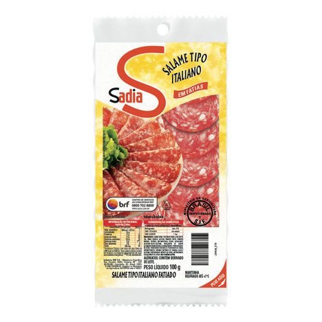 SALAME ITALIANO SADIA 100 G FATIADO