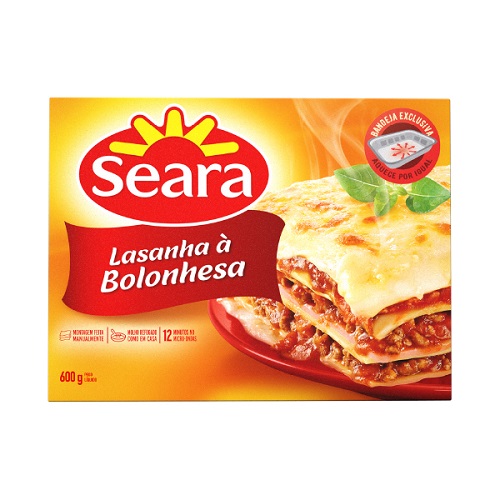Lasanha Congelada Seara 600g Bolonhesa