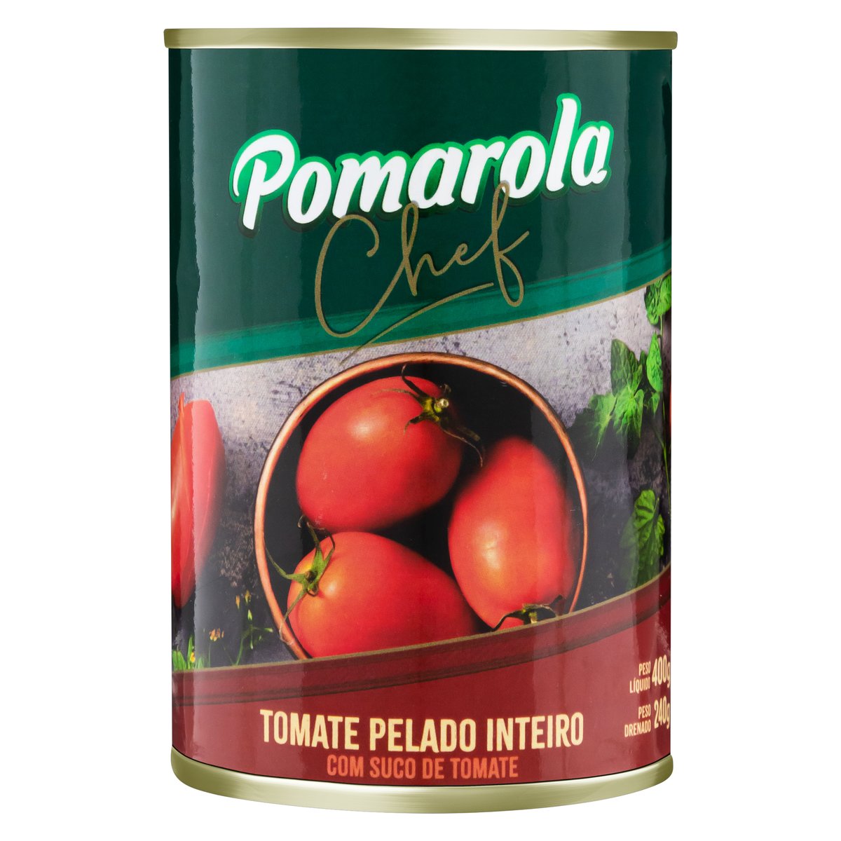 Tomate Pelado Inteiro Pomarola Chef Lata 400g