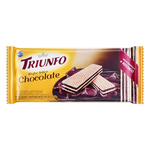 BISCOITO  WAFER TRIUNFO CHOCOLATE 115GR