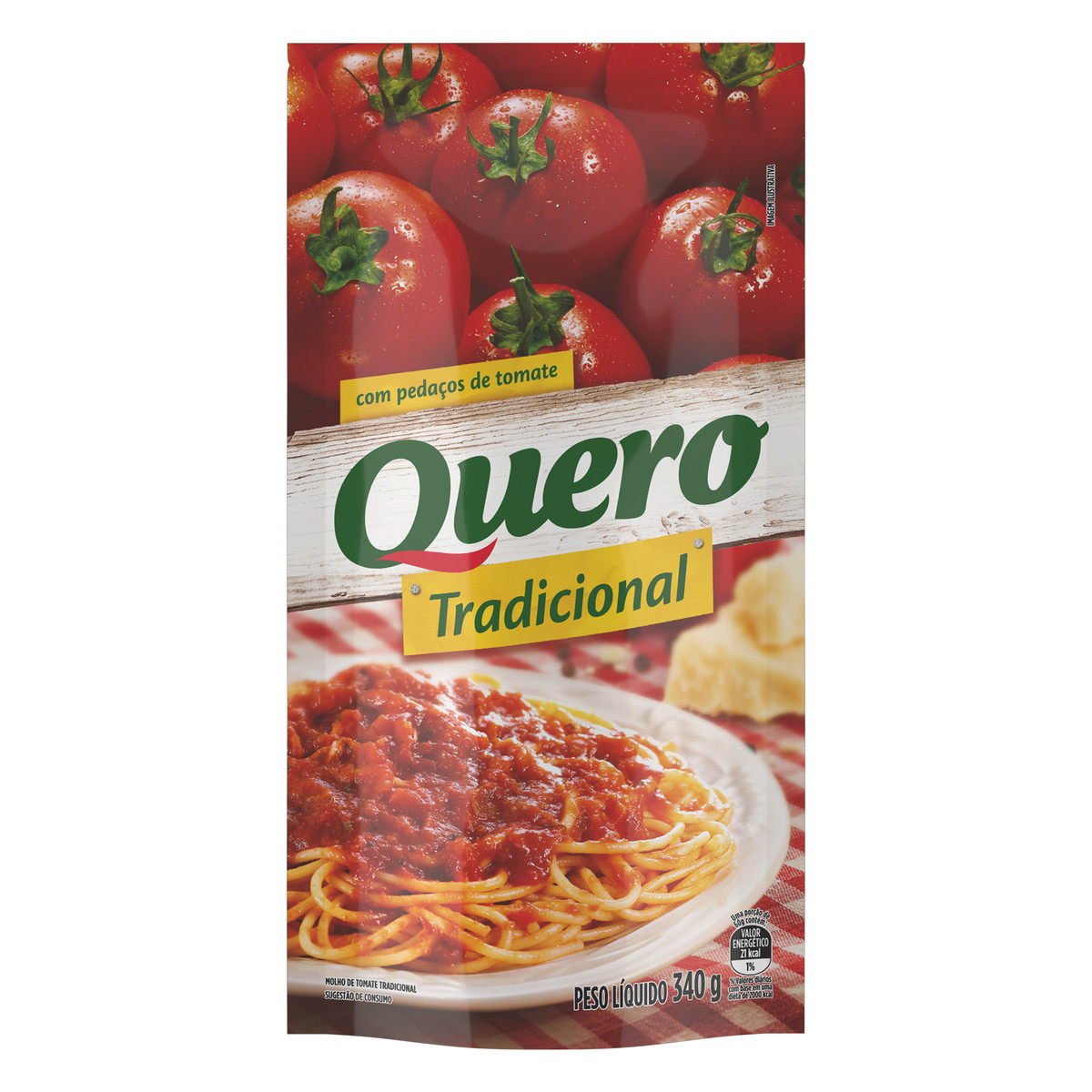 Molho de Tomate Tradicional Quero Sachê 340g