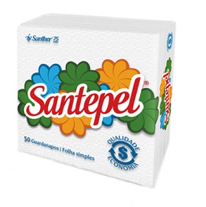 Guardanapo de Papel Santepel 33X30cm Pacote 50 Unidades