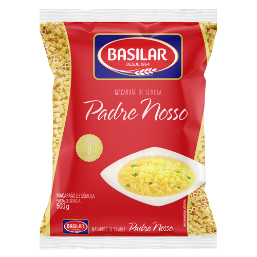 Macarrão de Sêmola Basilar Padre Nosso Pacote 500G