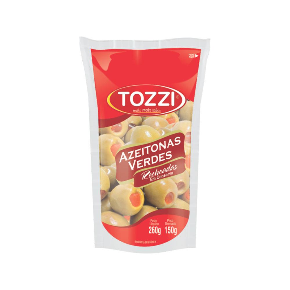 Azeitona Verde Recheada Sachê Tozzi 260G
