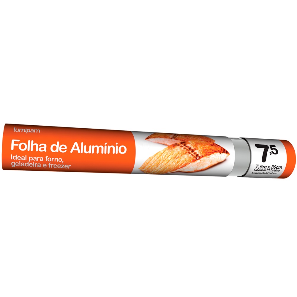 Folha de Alumínio Lumipam 7,5M X 30Cm Embalagem 1 Un